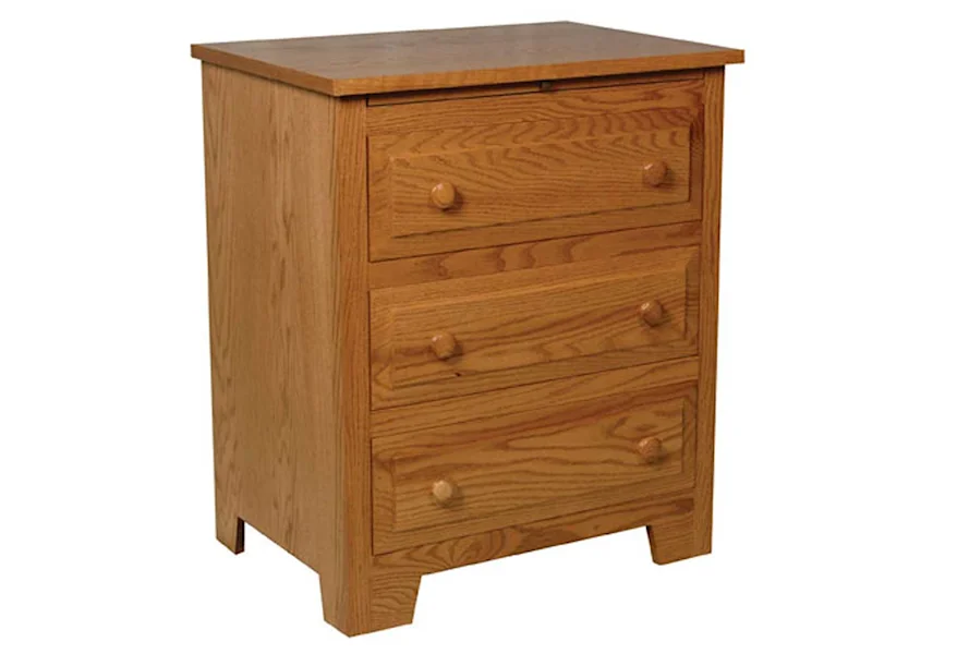 Homestead Amish Deluxe Bedside Chest by Simply Amish at Mueller Furniture