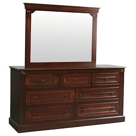 7-Drawer Dresser and Center Mirror