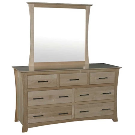 7-Drawer Dresser and Dresser Mirror