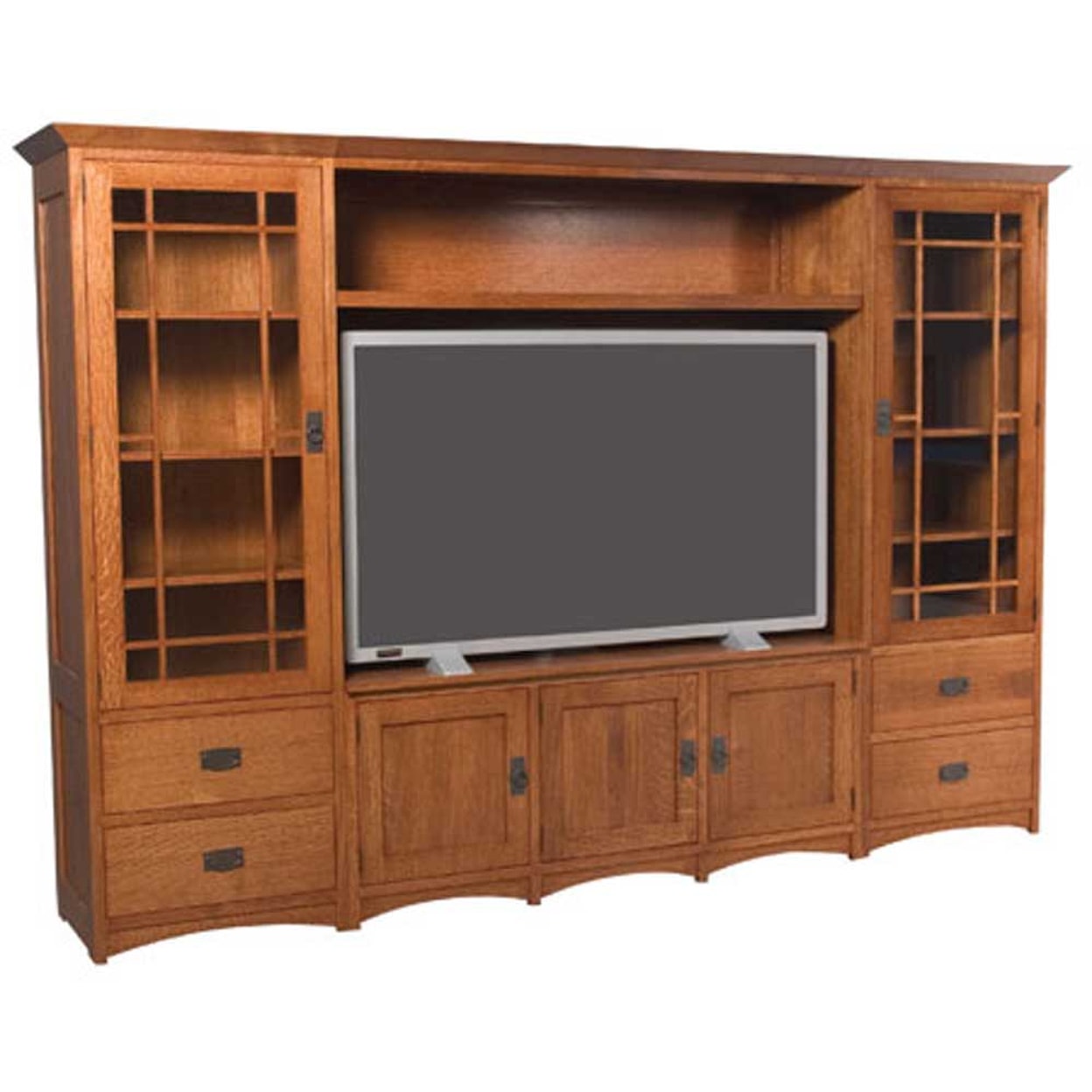 Simply Amish Prairie Mission Wall Unit Entertainment Center