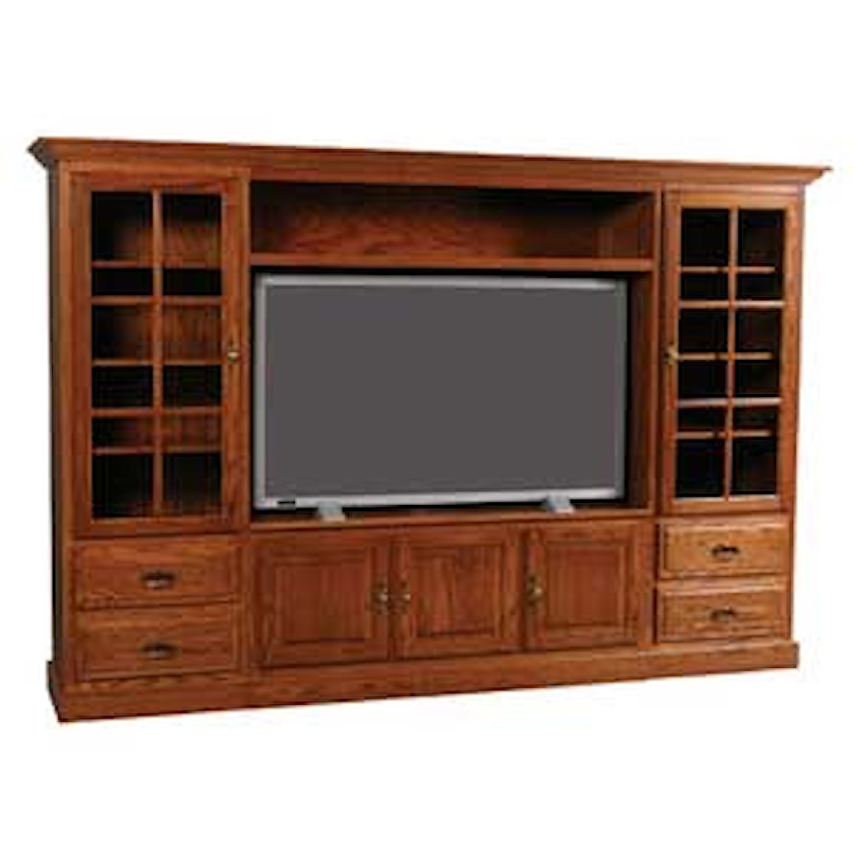 Simply Amish Classic Wall Unit Entertainment Center