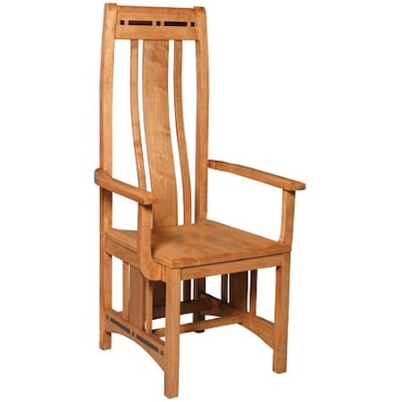 Wood Seat Aspen Arm Chair