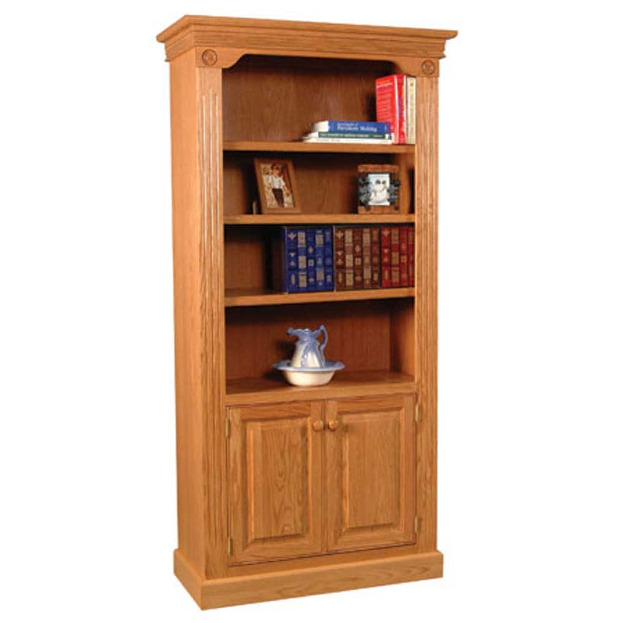 Simply Amish Imperial Amish Bookcase w/ Wood Doors