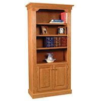 Imperial Bookcase w/ Wood Doors