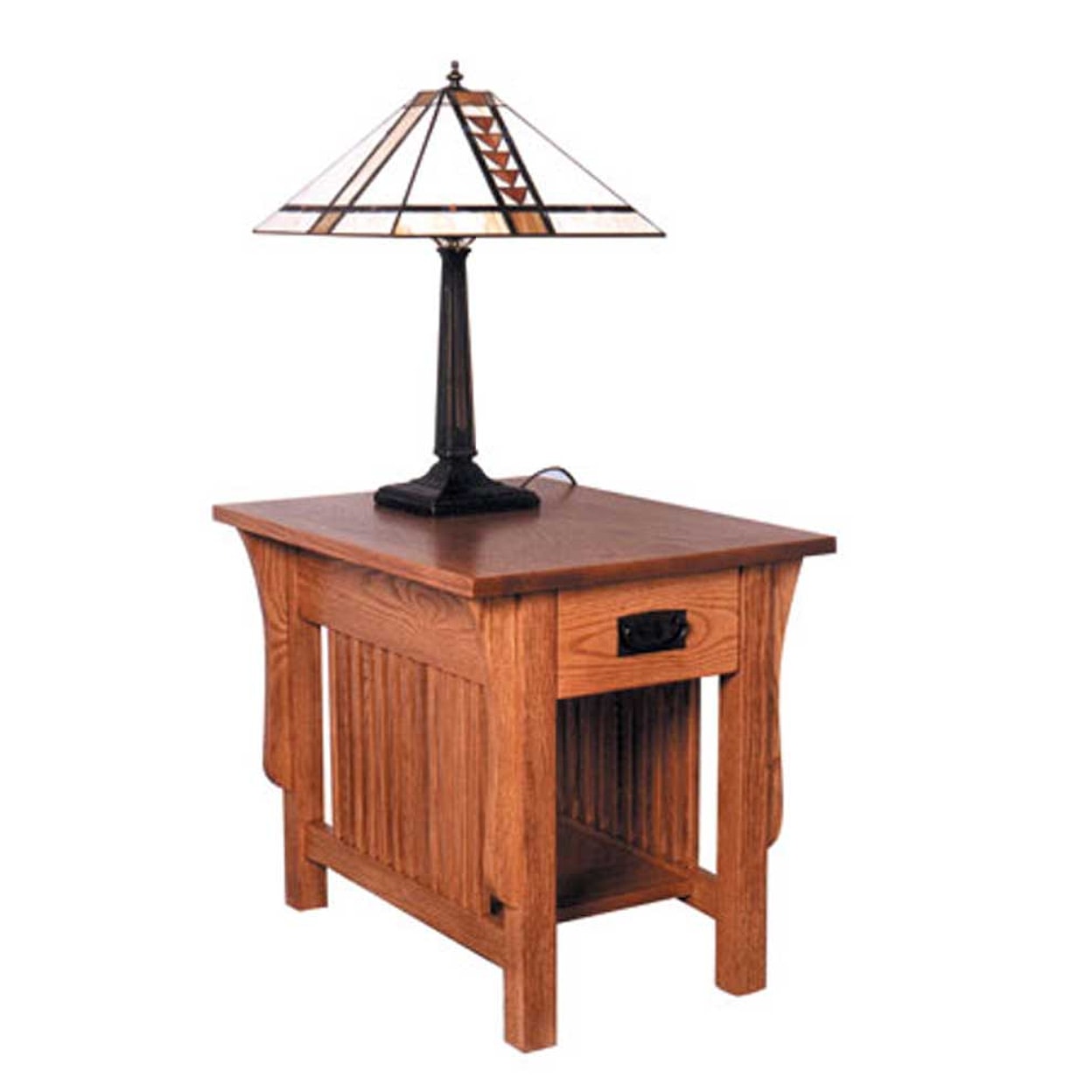 Simply Amish Prairie Mission Drawer End Table