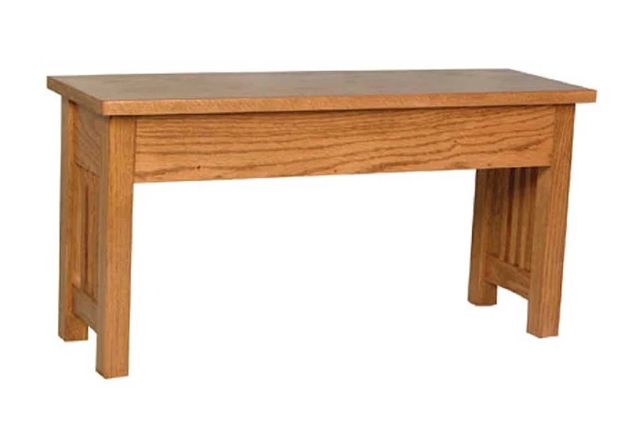 Prairie Mission Hearth Bench by Simply Amish at Mueller Furniture