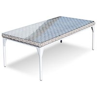 Outdoor Coffee Table with Glass Top