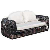 Outdoor Sofa with Open Weave Frame