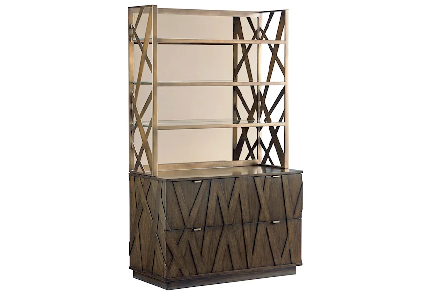 Cross Effect Modern File Chest and Metal Deck by Sligh at Baer's Furniture