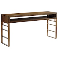 Contemporary Office Console with Metal Base