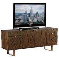 Contemporary 5-Drawer Media Center with File Drawer