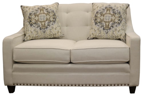 Transitional Loveseat with Tufting