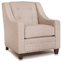 Fabric Chair with Tufted Back