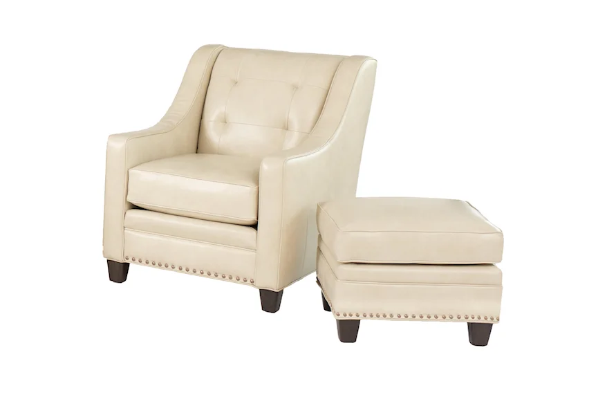 203L Transitional Chair with Ottoman by Smith Brothers at Adcock Furniture