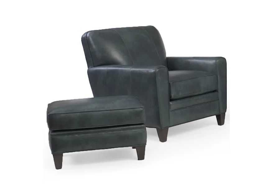 225 Chair & Ottoman Set by Smith Brothers at Malouf Furniture Co.