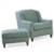 Smith Brothers 227 Upholstered Chair and Ottoman Combination