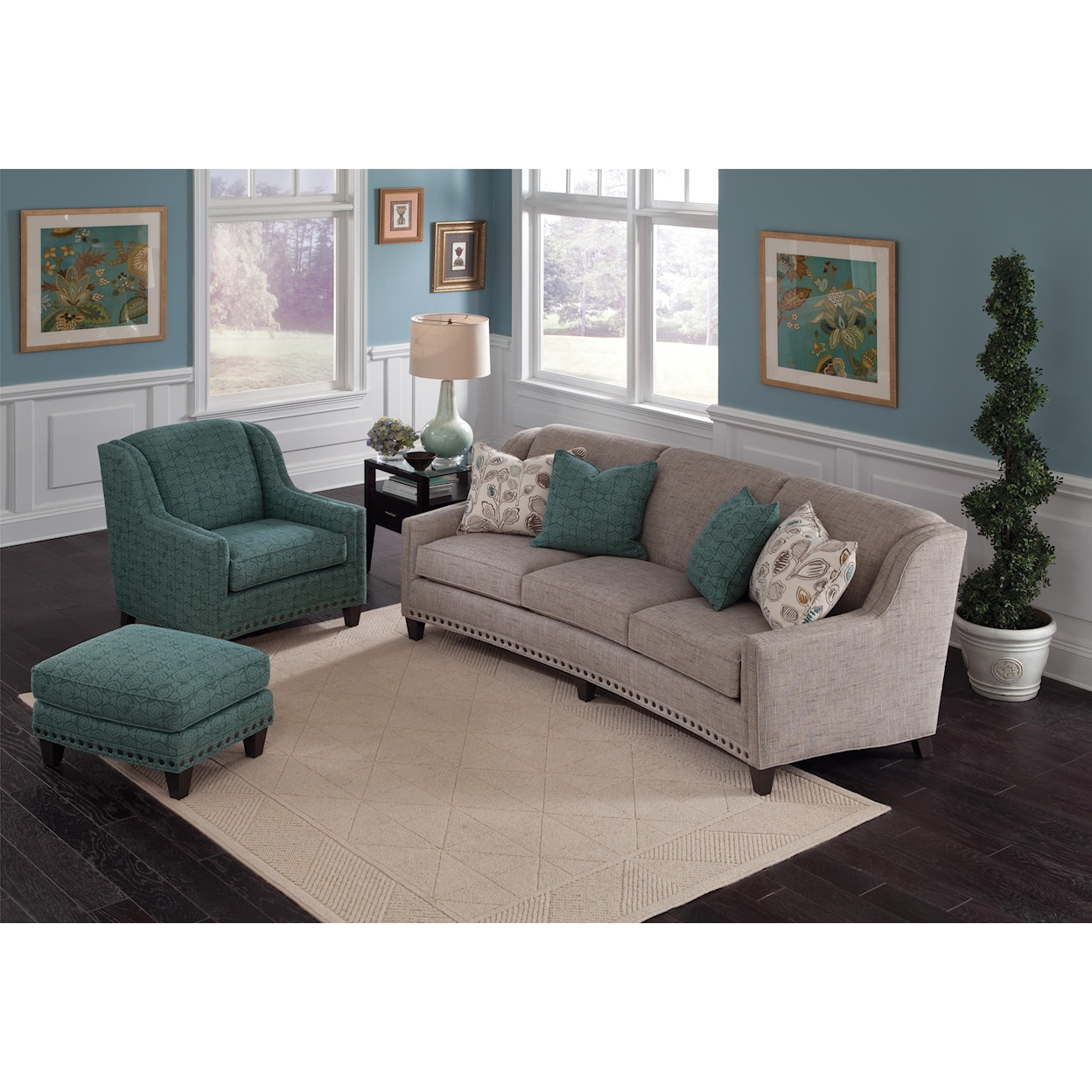 Smith Brothers 227 Upholstered Ottoman