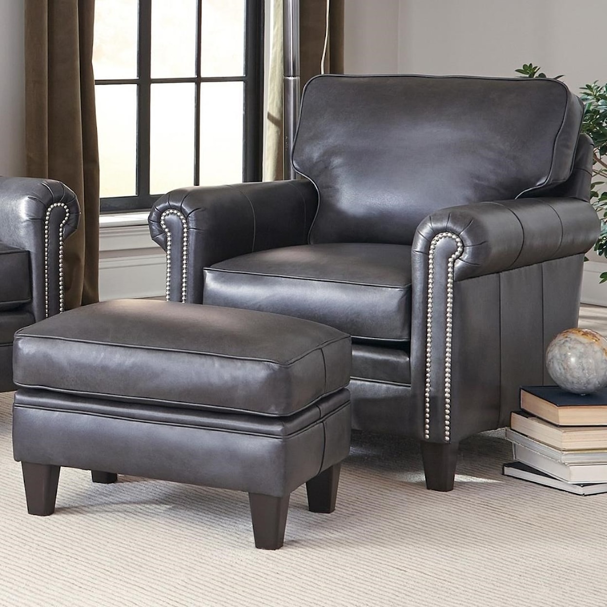 Smith Brothers 234 Chair and Ottoman Set