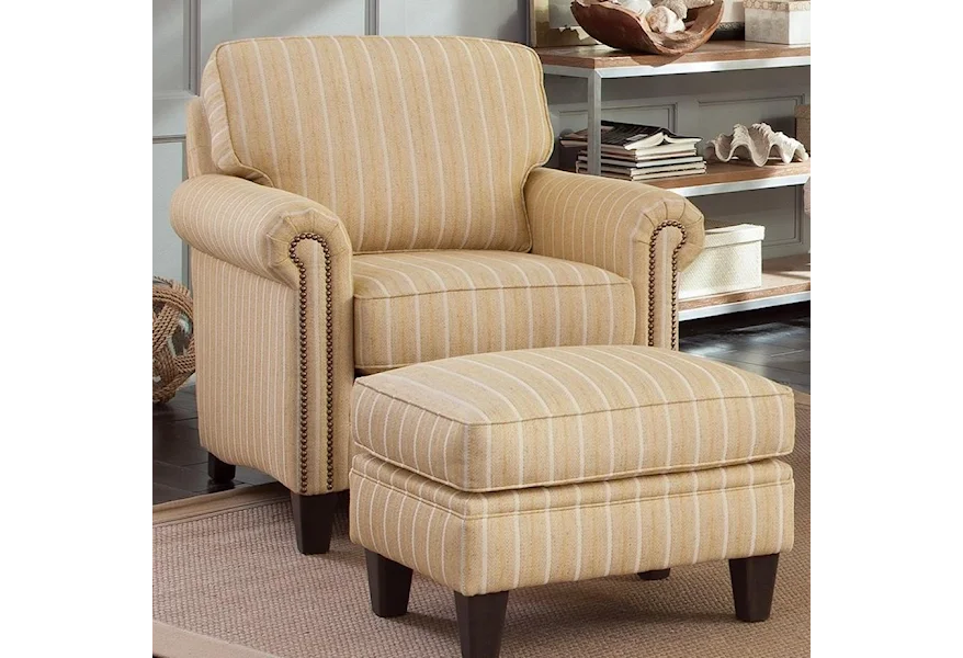 234 Chair and Ottoman Set by Smith Brothers at Malouf Furniture Co.