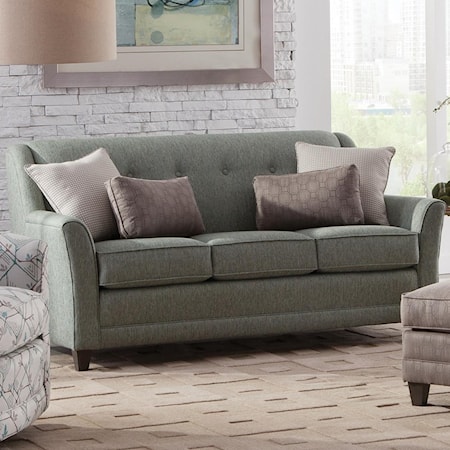 Casual Mid-Size Sofa with Flared Arms
