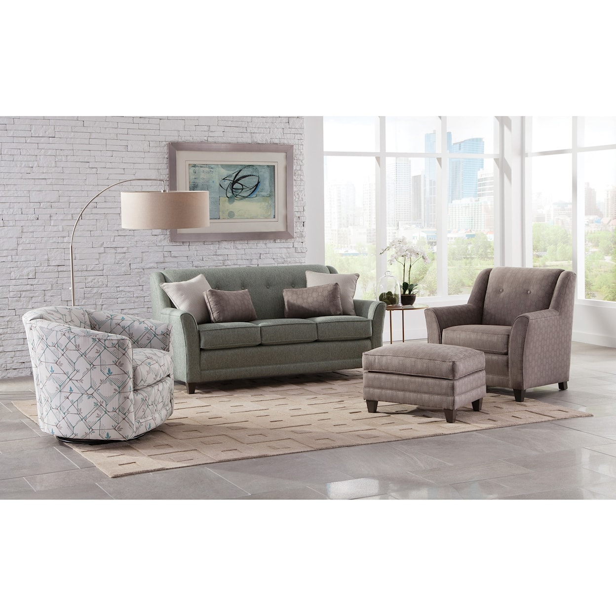 Smith Brothers 236 Mid-Size Sofa