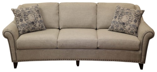 Transitional Large Sofa with Nailhead Trim