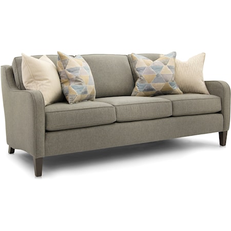 Transitional Sofa with Slim Track Arms