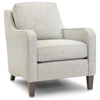 Transitional Upholstered Chair with Slim Track Arms