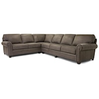 Traditional Sectional Sofa with Nailheads