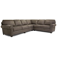 Traditional Sectional Sofa with Nailheads