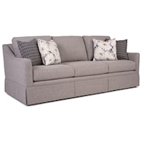 Transitional Sofa with Skirted Base 
