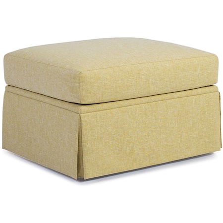 Transitional Ottoman with Skirted Base 