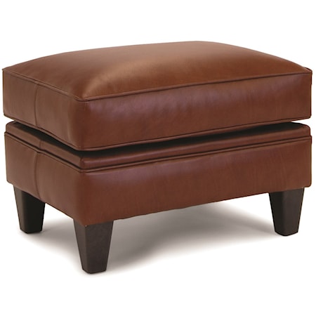 Customizable Ottoman with Tapered Legs