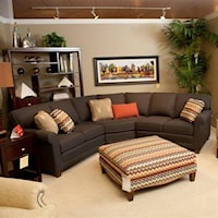 Casual 3-piece Sectional with Wedge