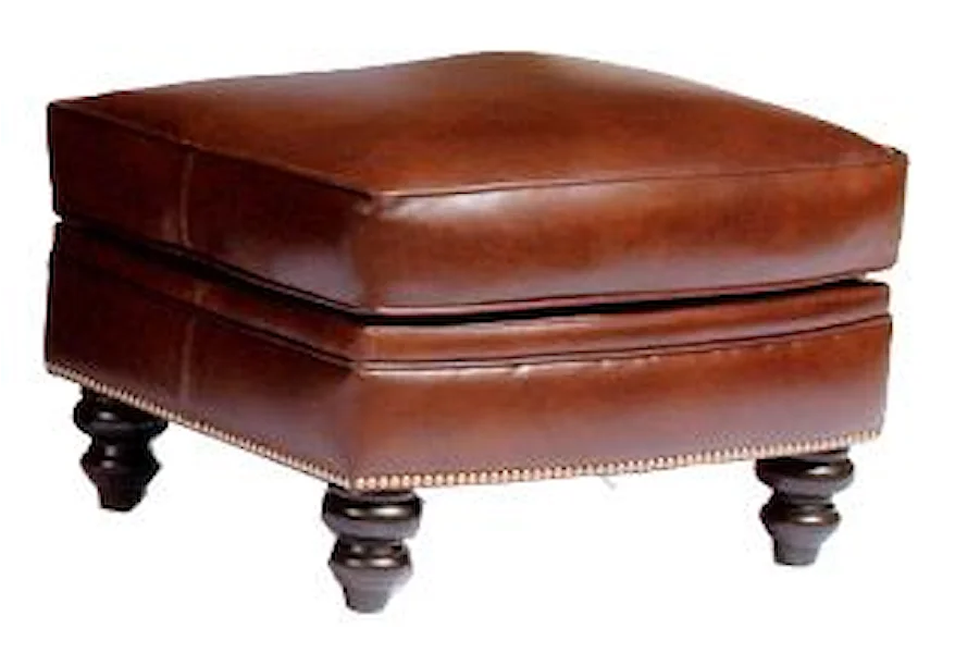 383 Customizable Upholstered Ottoman by Smith Brothers at Malouf Furniture Co.