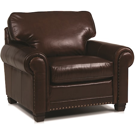 Traditional Stationary Chair with Nailhead Trim