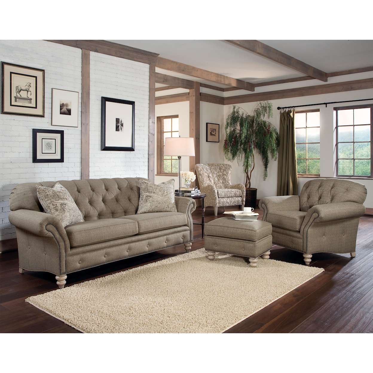 Smith Brothers 396 chair & ottoman