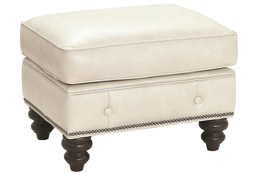 396 100% Leather Ottoman by Smith Brothers at Darvin Furniture