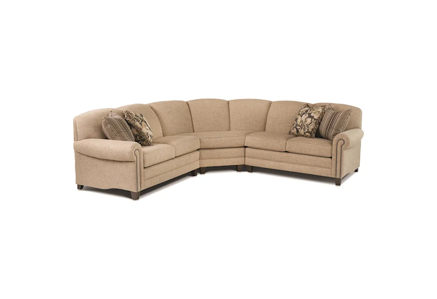 397 Stationary Sectional by Smith Brothers at Fine Home Furnishings