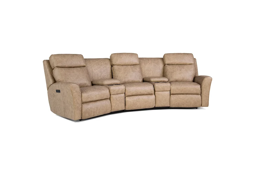418 Motorized Reclining Conversation Sofa by Smith Brothers at Gill Brothers Furniture & Mattress