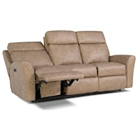 Motorized Reclining Sofa with Flared Arms