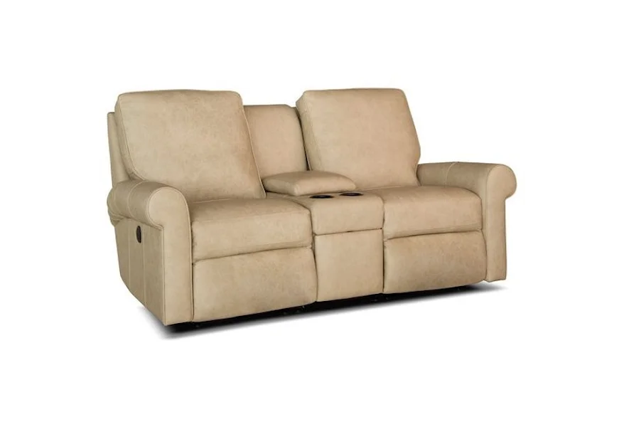 421 Reclining Console Loveseat by Smith Brothers at Beyer's Furniture