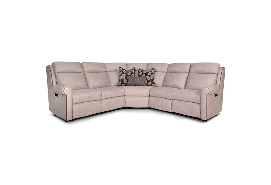 422 Power Reclining Sectional by Smith Brothers at Beyer's Furniture