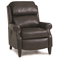 Traditional Pressback Reclining Chair with Rolled Arms