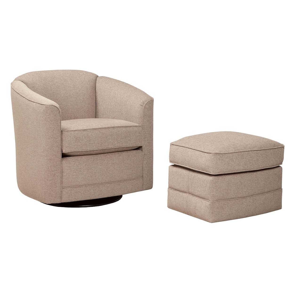 Smith Brothers 506 Swivel Glider Chair and Ottoman Set