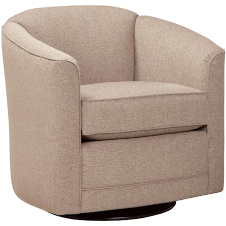 Swivel Glider Chair with Barrel Back