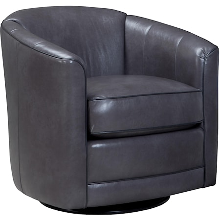 Swivel Glider Chair with Barrel Back
