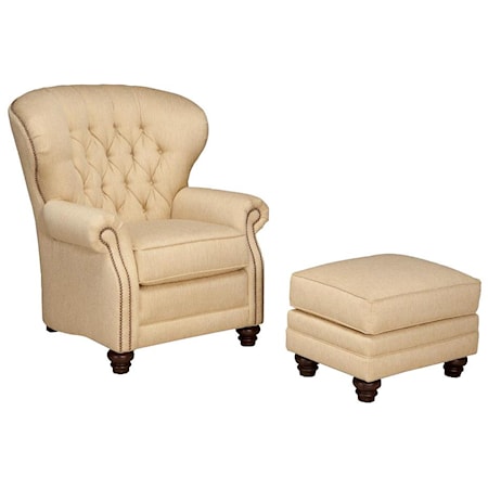 Chair and Ottoman Set