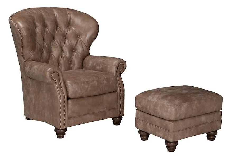 522 Chair and Ottoman Set by Smith Brothers at Malouf Furniture Co.