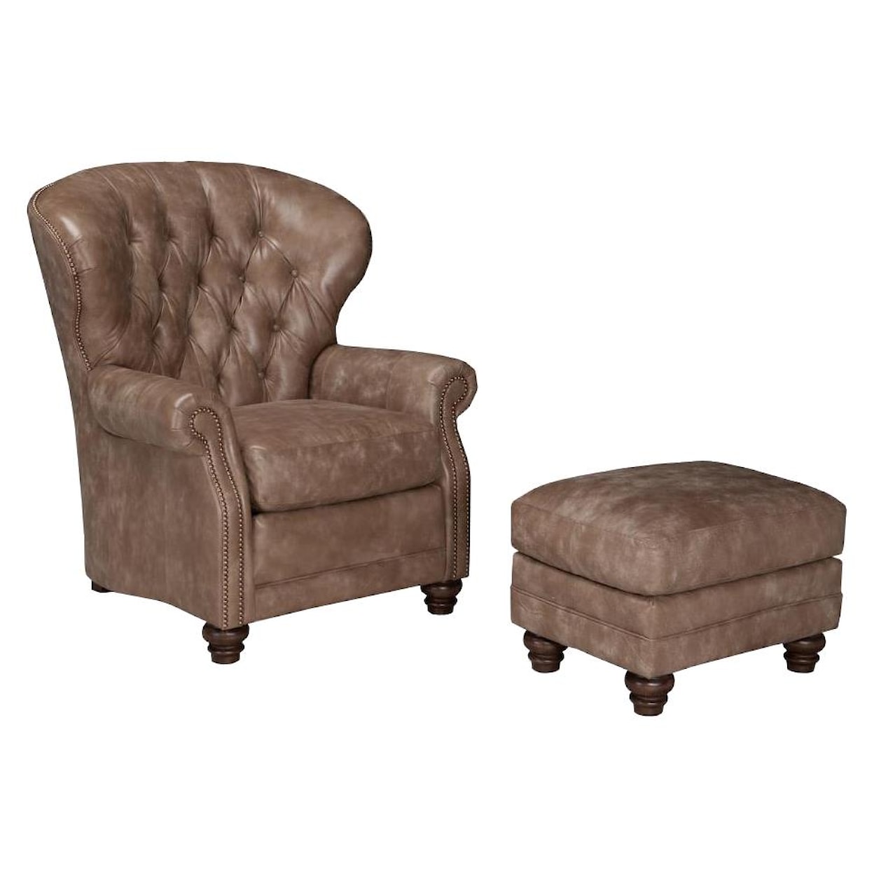 Smith Brothers 522 Chair and Ottoman Set